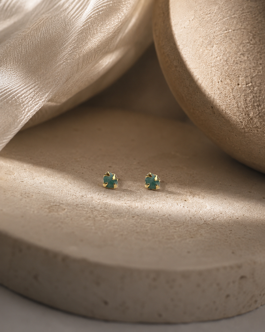 Mini Emerald Stud